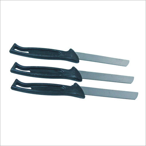 Metal 3 Pcs Plastic Handle Plain Vegetable Cutting Knife