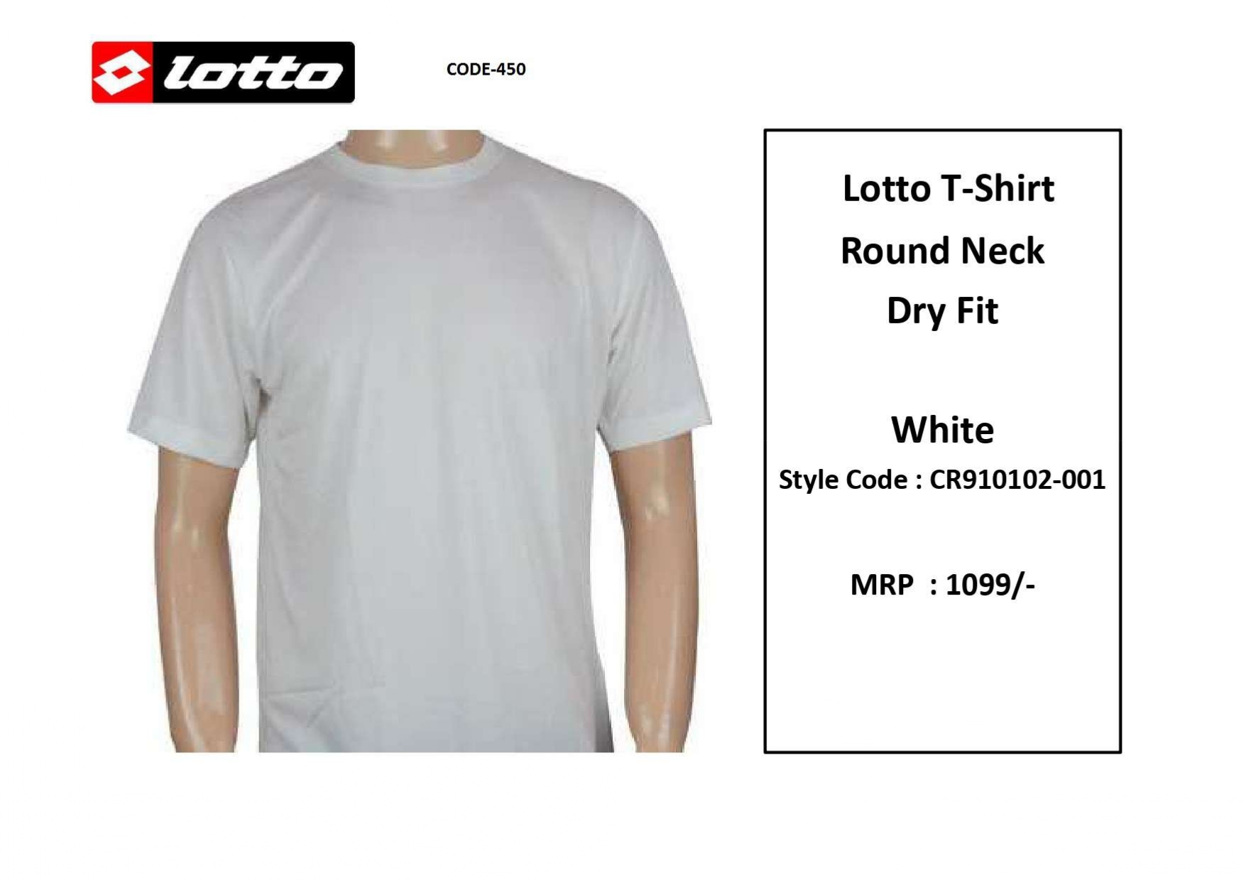 Lotto Dryfit Round Neck T Shirt
