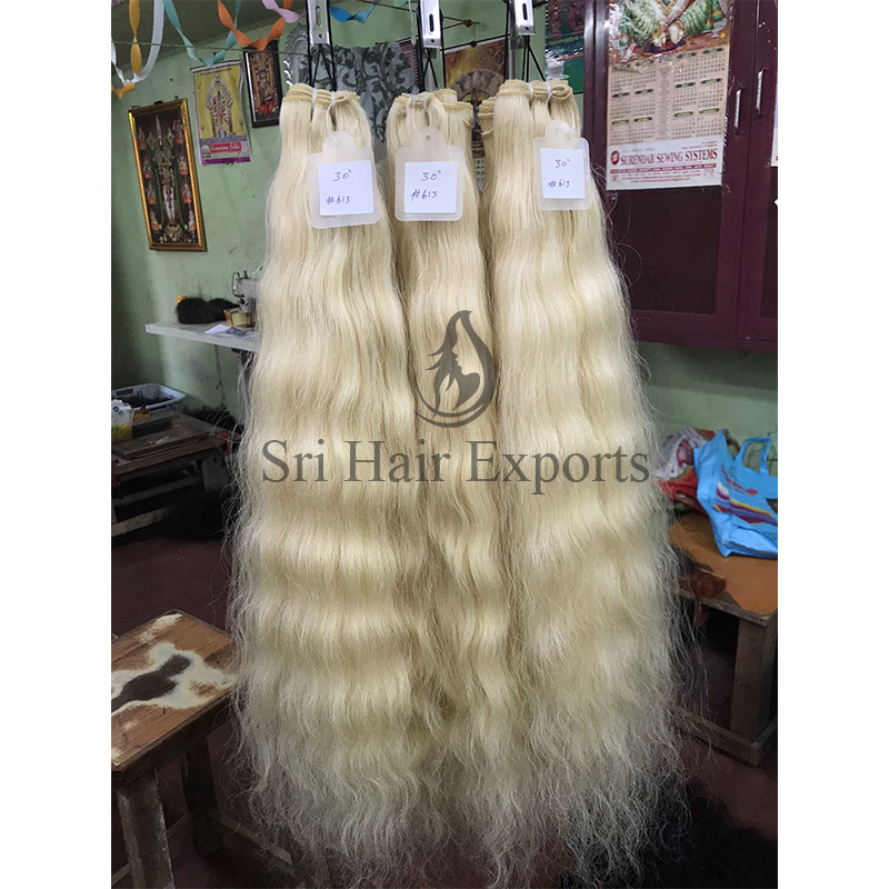 Machine Weft Blonde Hair