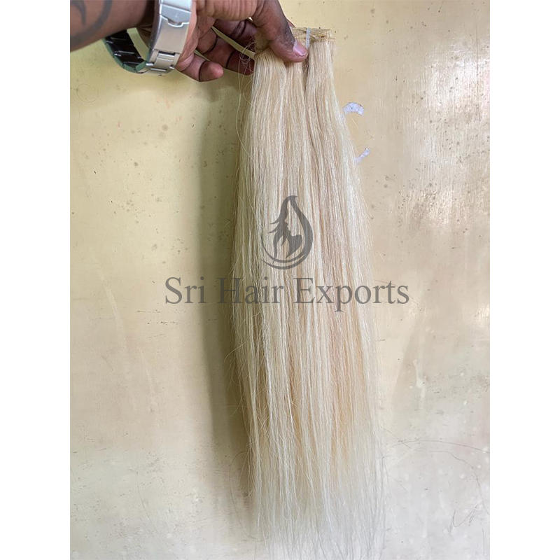 Machine Weft Blonde Hair