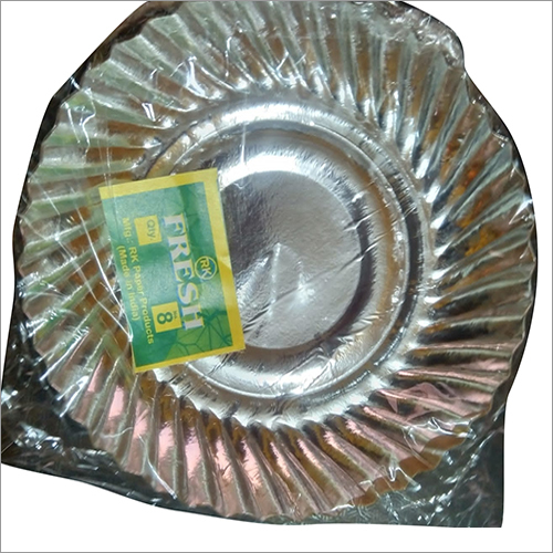 Wrinkled Silver Paper Plate