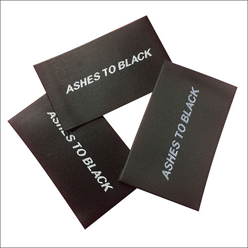 Black Satin Woven Label