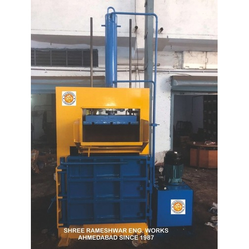 Mini Pet Bottle Baling Press Machine - Color: Blue & White