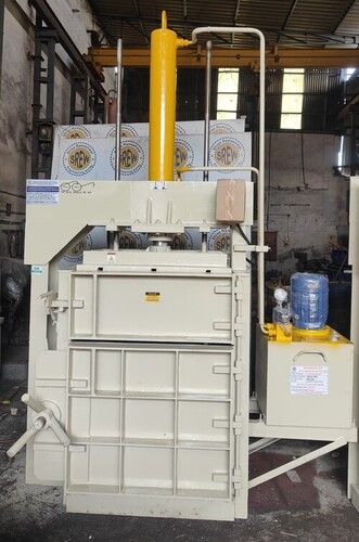 Blue 125kg Single Box Hydraulic Baling Press Machine