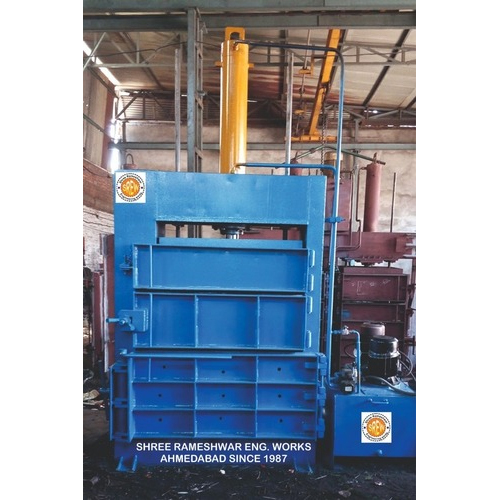 75 Ton Cotton Waste Baler Machine - Color: Blue