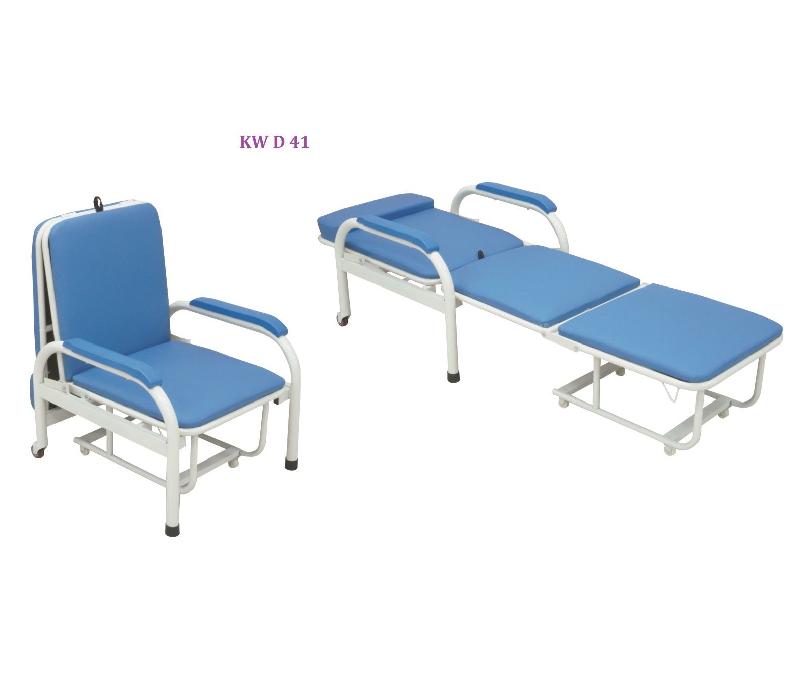 Kw D41 - Attender Cot Cum Chair - Dimension (L*W*H): 38 X  80 X 20 Inch (In)