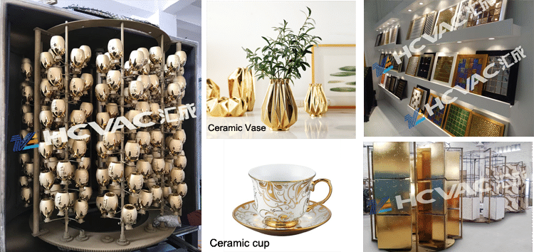 HCVAC Ceramic Cup and Plate Decorative Gold PVD Vacuum Ion Plating Machine