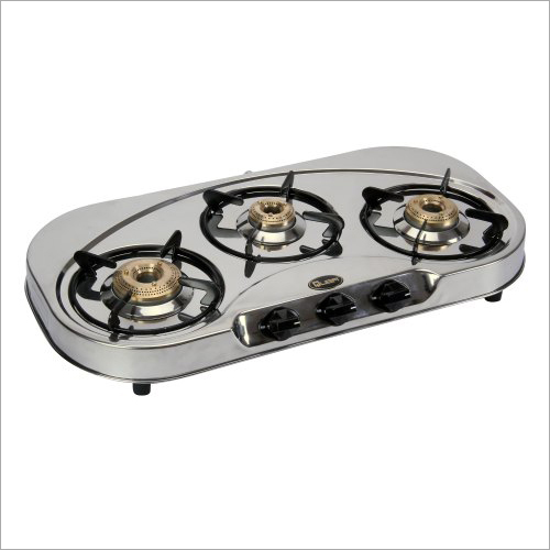 QUBA 3 BURNERS STAINLESS STEEL GAS STOVE
