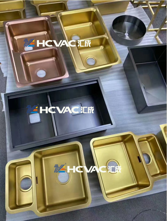 HCVAC Door Handle Locks Titanium Zirconium Gold PVD Vacuum Coating Machine