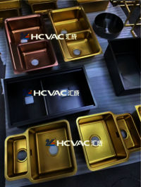 HCVAC Door Handle Locks Titanium Zirconium Gold PVD Vacuum Coating Machine