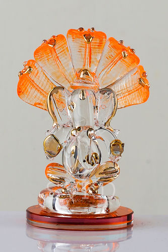 SVKD Glass Sarp Ganesha Orange