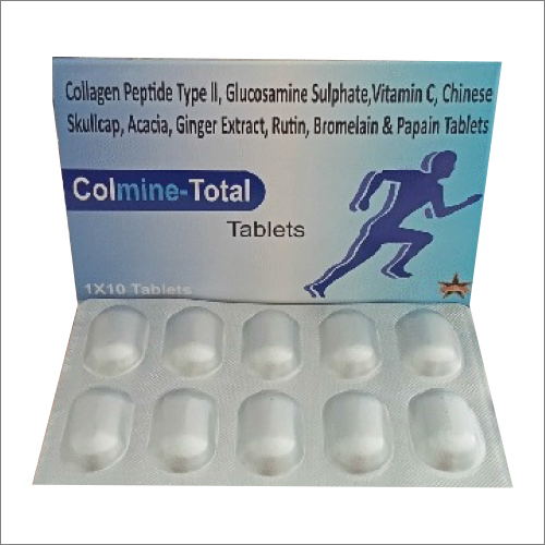 Collagen Peptide Type II, Glucosamine Sulphate, Vitamin C, Chinese Skullcap, Acaca, Ginger Extract, Rutin, Bromelain And Papain Tablets