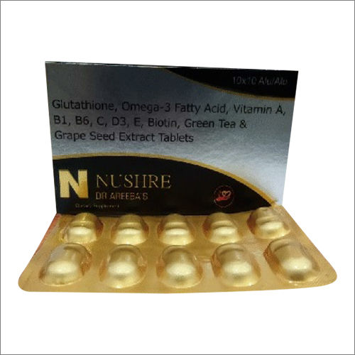 Glutathione, Omega-3 Fatty Acid, Green Tea And Grape Seed Extract Tablets General Medicines