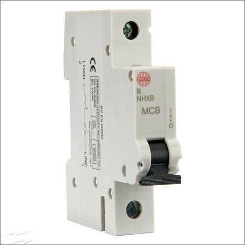 MCB Single Pole - 220-440 Volt, White Color, Single Phase Operation, 1 Pole Design