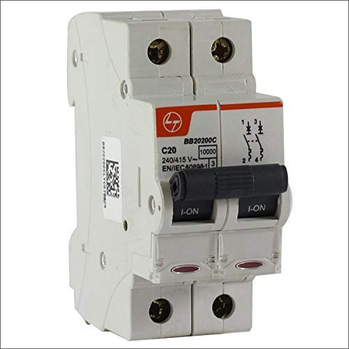 MCB Double Pole - Rated Voltage 240 Volt, Single Phase, White Color, 2 Poles