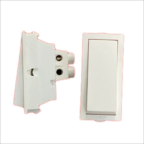 White 6A Modular Rocker Switch