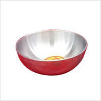 Aluminum Red Serving Bowl