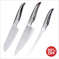 Shark Series Knife Set 3PCS - Silver