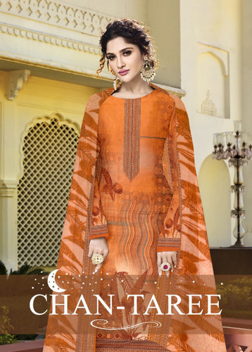 Chan Taree Imported Cotton With Machine Diamond Work Salwar Suits Catalog