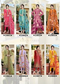 Chan Taree Imported Cotton With Machine Diamond Work Salwar Suits Catalog
