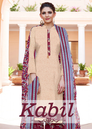 Kabil Imported Cotton With Machine Diamond Work Salwar Suits Catalog