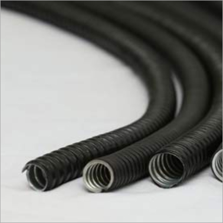 PVC Coated Steel Flexible Conduit - High Mechanical Strength, Low Smoke Density, -15Â°C to +90Â°C, IP54 & IP65, Black, Inherent Low Fire Hazard Product
