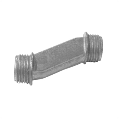 Offset Nipple With-Without Insulated Throat - Zinc Die Cast 3/4" | Electric Conducting, Stainless Steel Color, Rigid Offset Connector