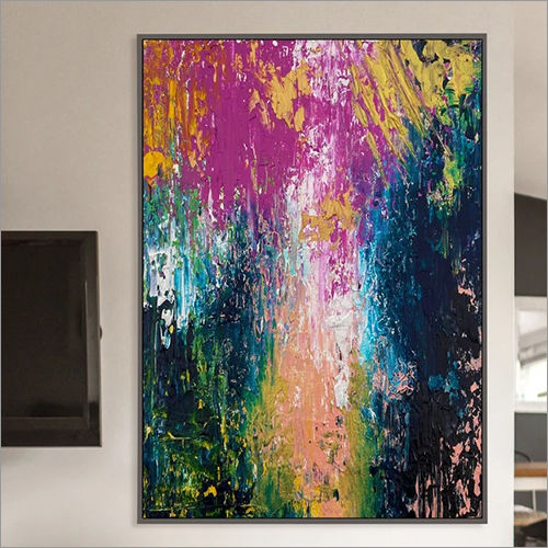 Colorful Art On Canvas Abstract Painting Size: Diffrerent Sizes Available