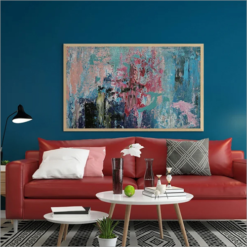 Abstract Wall Art Red Blue Painting