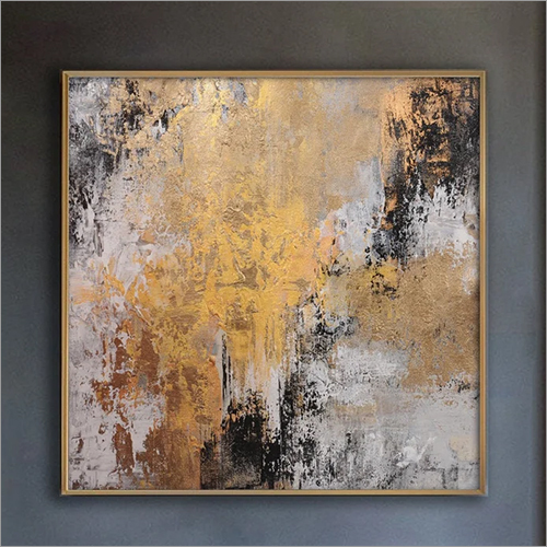Gold Canvas Painting By KRIVA