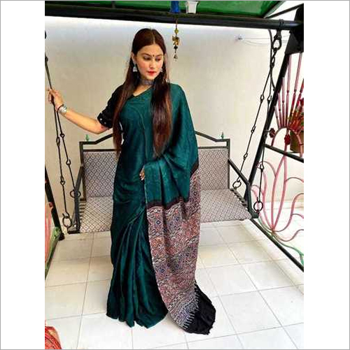 ajrakh luxsurious saree