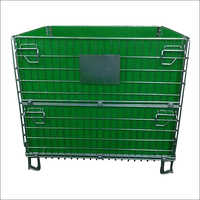 Wire Mesh Pallet Cage With Plastic Inside Sheet - Attributes: Strong