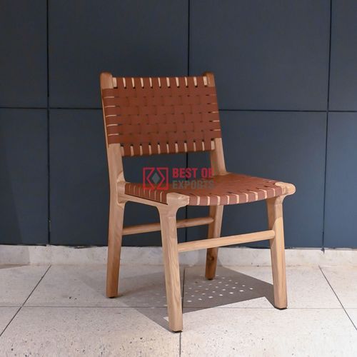 LEATHER STRAP WOODEN CHAIR