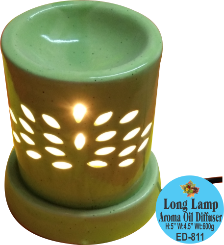Oval Cylinder shape Ceramic Aroma Oil Diffuser (Pack of 2)