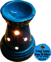 Long Lamp Shape Ceramic Aroma Oil Diffuser (Pack of 2)