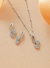 Real Diamond Pendant Set