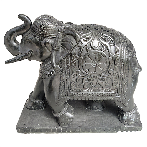 Resin Grey Marble Elephant Statue