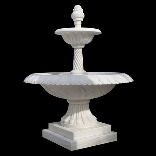 White Marble Garden Fountain By MARBLE AND NATURAL STONE MART