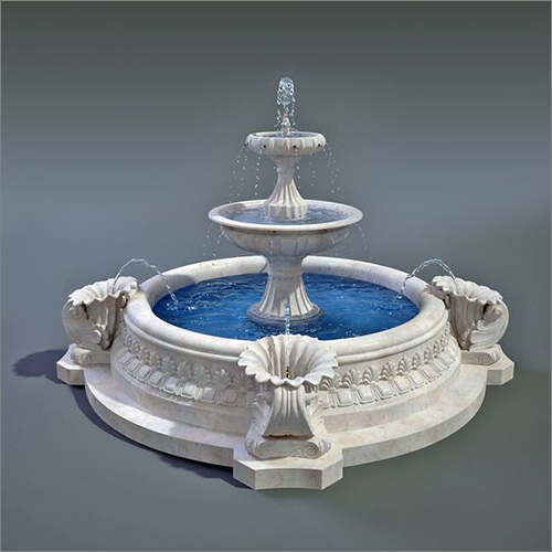 White Marble Outdoor Fountain By MARBLE AND NATURAL STONE MART