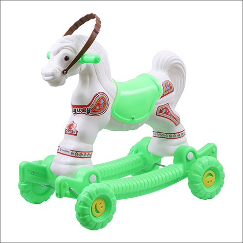 Plastic White Green Eco Chetak Ride Toys