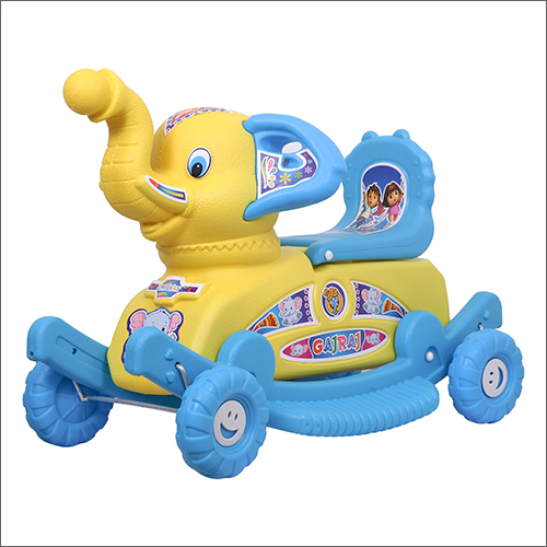 Kids Plastic Yellow Blue Gajanand Riding Toys