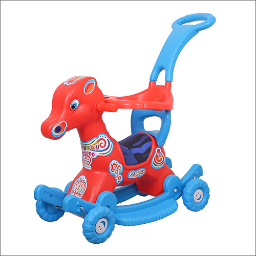 Plastic Red Blue Giraffe SDX Ride Toys