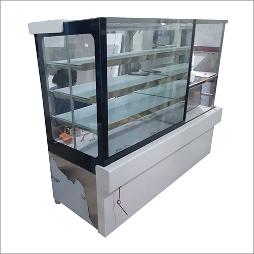 Silver Commercial Straight Glass Corian Counter