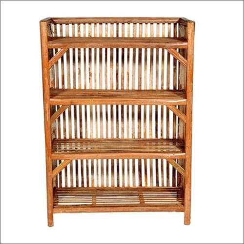 Cane Bamboo Rack of 4 Shelves