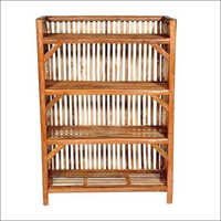 Cane Bamboo Rack Of  4 Shelves