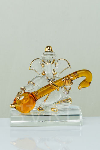 SVKD Glass Veena Ganesha