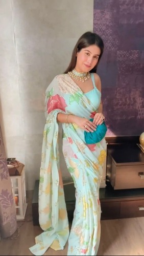 georgette chiffon saree