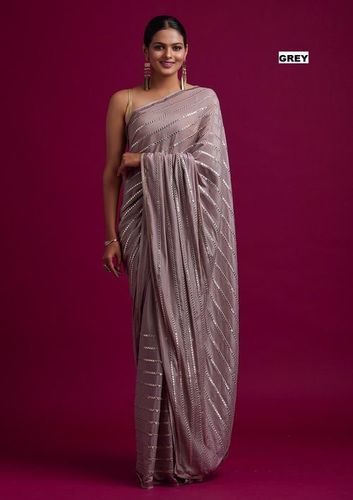 Stone Work Georgette saree By ETHNIC EXPORT