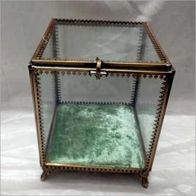 Glass And Matel Jewelry Box