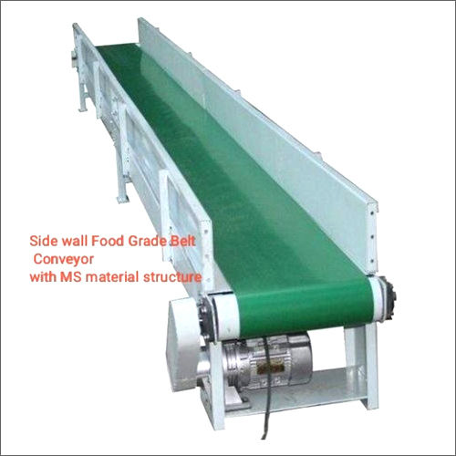 White Ms Material Structure Side Wall Food Grade Belt Conveyor